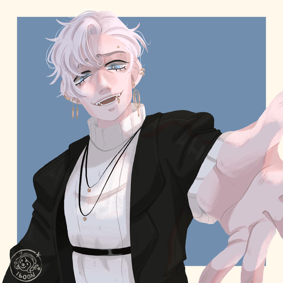 bust + color block background