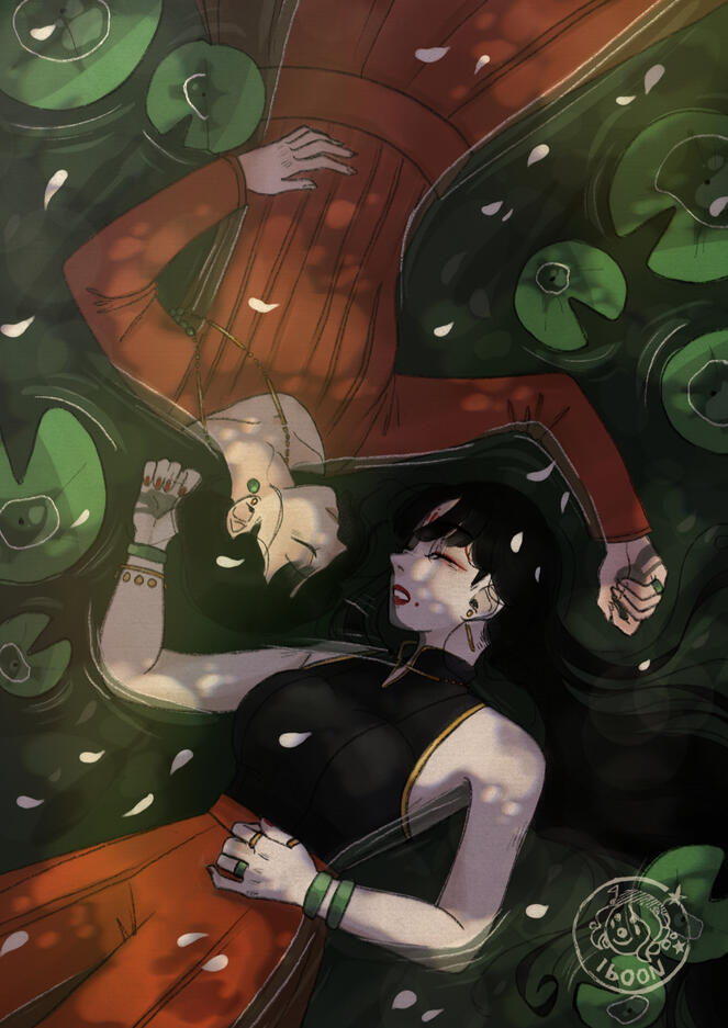 two haldbodies + complex background